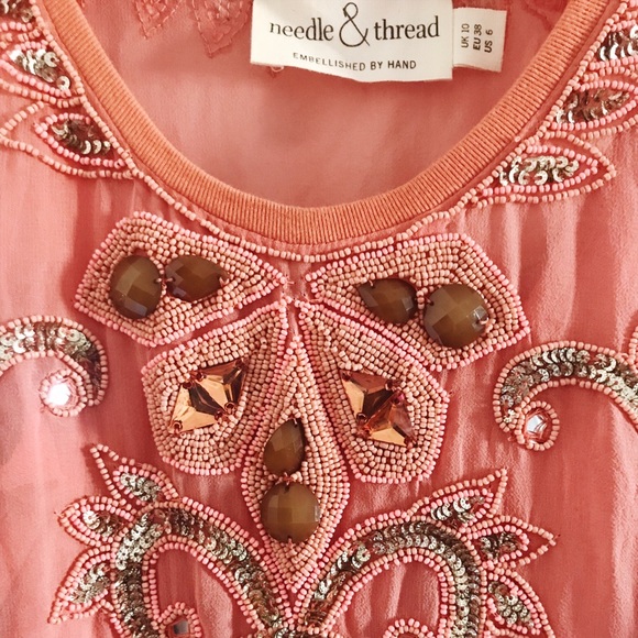 NEEDLE & THREAD embellished dress Small - Picture 2 of 3